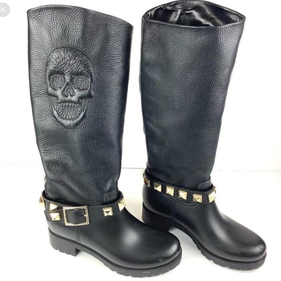 Philipp PLEIN LEATHER / RUBBER RAINBOOTS - Picture 3 of 7